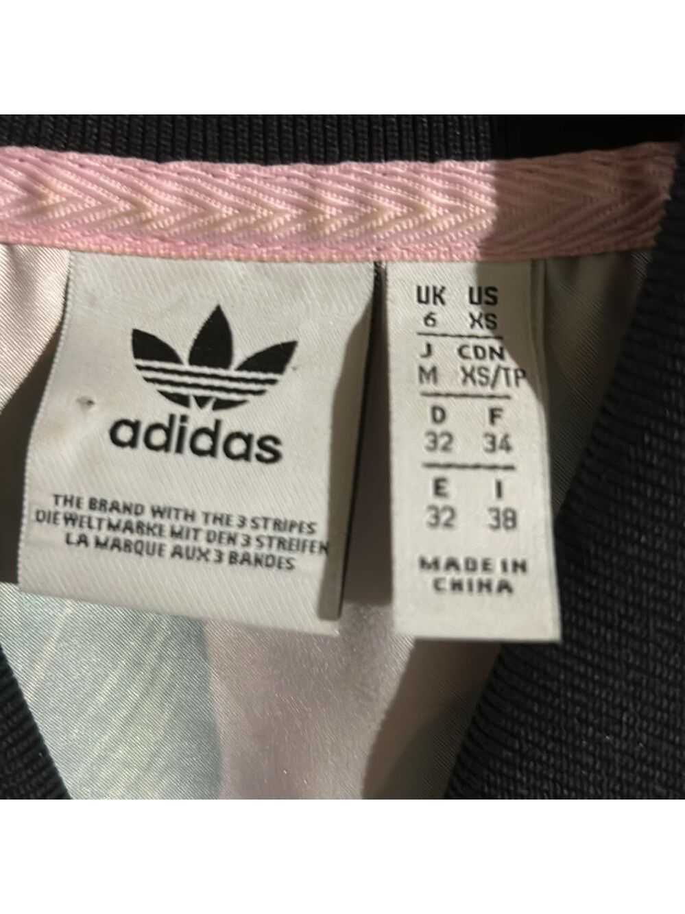 Adidas Women's Pink and Green Leaf Bomber Jacket - Picture 2 of 8